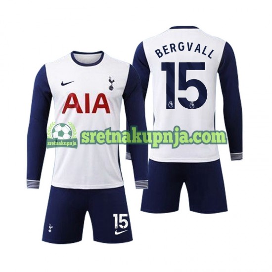 Dječja Domaći Home Dresova Tottenham Spurs Bergvall 15 2024-2025 Dugim Rukavima
