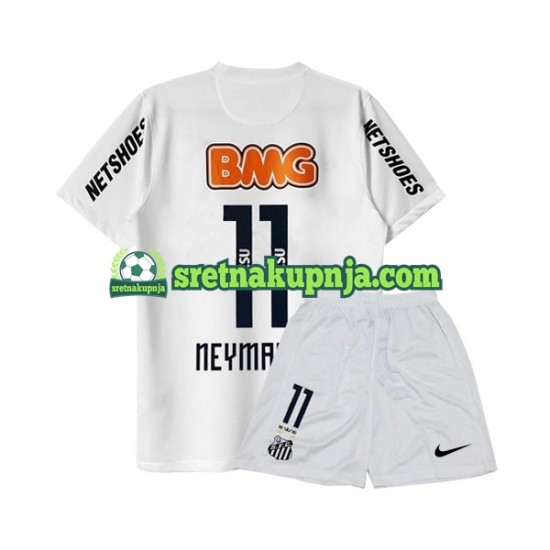 Dječja Domaći Home Dresova Santos Neymar JR 11 Retro 2011-2012 Kratkih Rukava