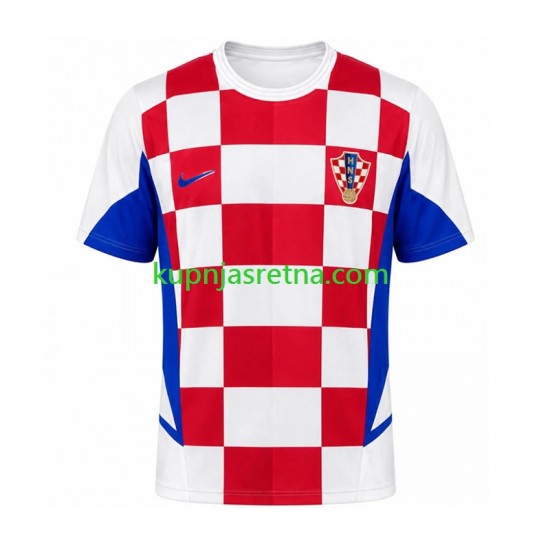 Muškarci Domaći Home Dresova Hrvatska Retro 2002 Kratkih Rukava