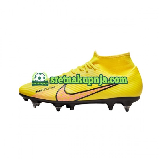 Nike Air Zoom Mercurial Superfly IX Academy SG Pro Lucent AC Ružičasta Žuta boja Nogometne kopačke