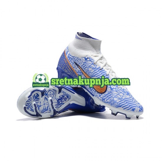 Nike Air Zoom Mercurial Superfly IX Elite FG Zlato Plava Bijela Nogometne kopačke