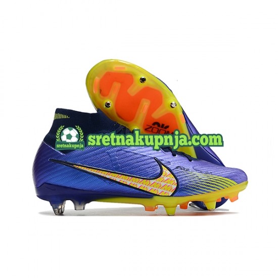 Nike Air Zoom Mercurial Superfly IX Elite SG Plava Žuta boja Nogometne kopačke