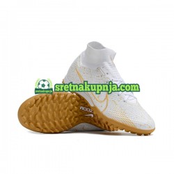 Nike Air Zoom Mercurial Vapor XV Elite TF Fotballsko Hvit Žuta boja Nogometne kopačke