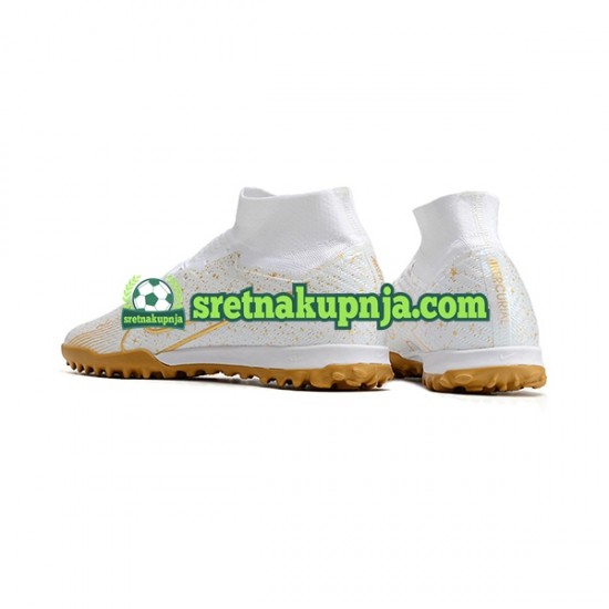Nike Air Zoom Mercurial Vapor XV Elite TF Fotballsko Hvit Žuta boja Nogometne kopačke