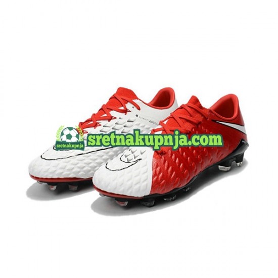 Nike HyperVenom Phantom III Elite FG Crvena Bijela Nogometne kopačke