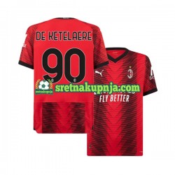 Muškarci Domaći Home Dresova AC Milan Charles De Ketelaere 90 2023-2024 Kratkih Rukava