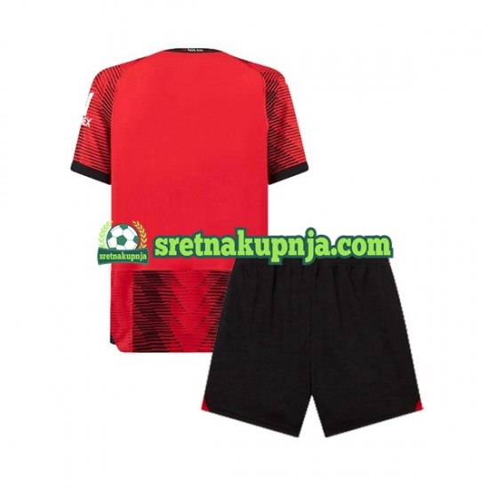 Dječja Domaći Home Dresova AC Milan 2023-2024 Kratkih Rukava