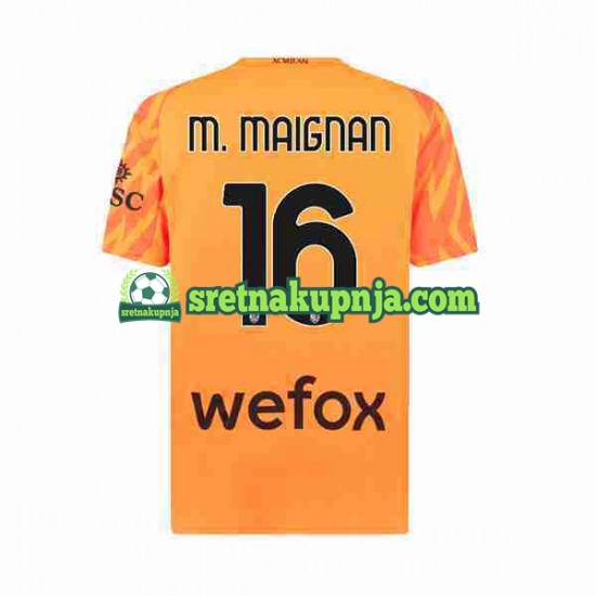Muškarci Gostujući Away Golmanski Dresova AC Milan Mike Maignan 16 2023-2024 Kratkih Rukava