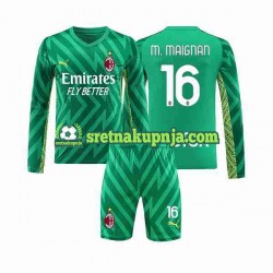 Dječja Domaći Home Golmanski Dresova AC Milan Mike Maignan 16 2023-2024 Dugim Rukavima