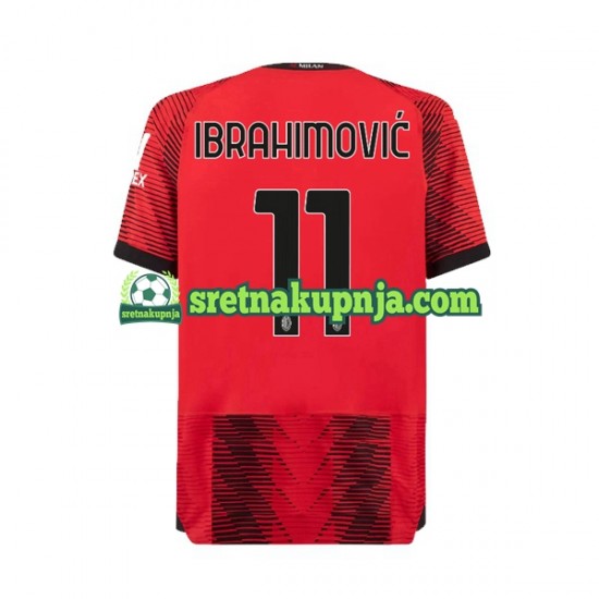 Muškarci Domaći Home Dresova AC Milan Ibrahimovic 11 2023-2024 Kratkih Rukava