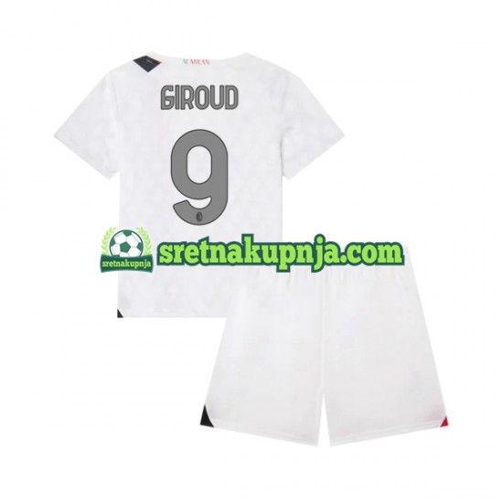 Dječja Gostujući Away Dresova AC Milan Olivier Giroud 9 2023-2024 Kratkih Rukava