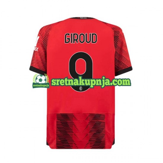Muškarci Domaći Home Dresova AC Milan Olivier Giroud 9 2023-2024 Kratkih Rukava