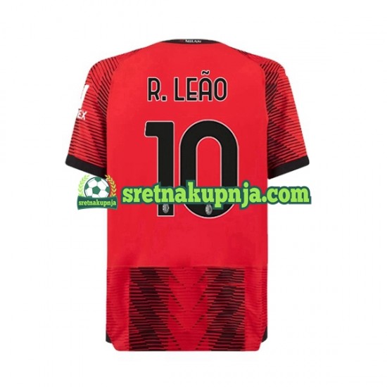 Muškarci Domaći Home Dresova AC Milan Rafael Leao 10 2023-2024 Kratkih Rukava