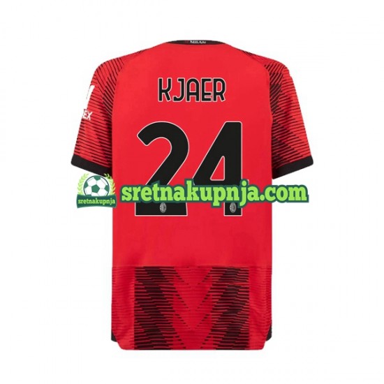 Muškarci Domaći Home Dresova AC Milan Simon Kjaer 24 2023-2024 Kratkih Rukava