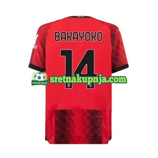Muškarci Domaći Home Dresova AC Milan Tiemoue Bakayoko 14 2023-2024 Kratkih Rukava