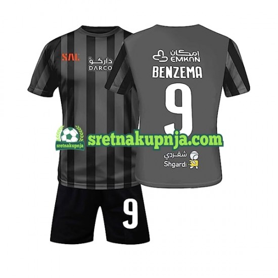 Dječja Gostujući Away Dresova Al-Ittihad Benzema 9 2022-2023 Kratkih Rukava