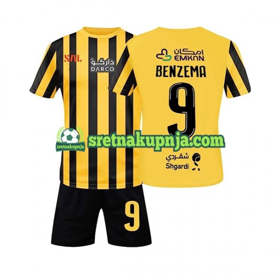 Dječja Domaći Home Dresova Al-Ittihad Benzema 9 2022-2023 Kratkih Rukava