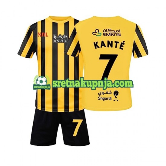 Dječja Domaći Home Dresova Al-Ittihad Kante 7 2022-2023 Kratkih Rukava