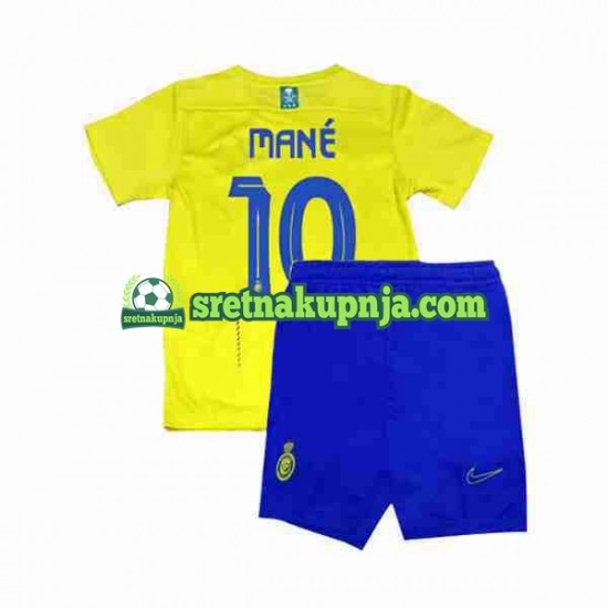 Dječja Domaći Home Dresova Al-Nassr Mane 10 2023-2024 Kratkih Rukava
