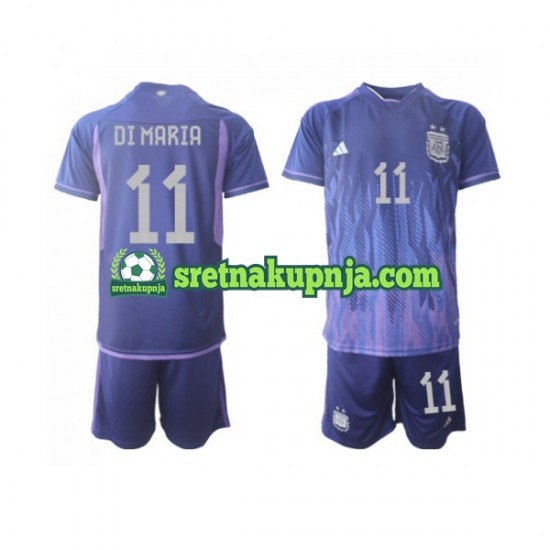 Dječja Gostujući Away Dresova Argentina Di Maria 11 World Cup 2022 Kratkih Rukava