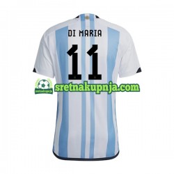 Muškarci Domaći Home Dresova Argentina Di Maria 11 World Cup 2022 Kratkih Rukava