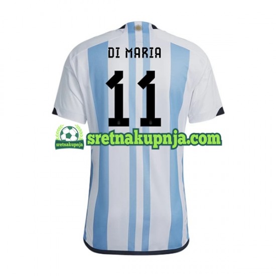 Muškarci Domaći Home Dresova Argentina Di Maria 11 World Cup 2022 Kratkih Rukava