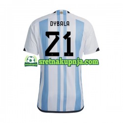 Muškarci Domaći Home Dresova Argentina Dybala 21 World Cup 2022 Kratkih Rukava