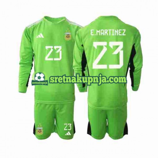 Dječja Domaći Home Golmanski Dresova Argentina Emiliano Martinez 23 World Cup 2022 Dugim Rukavima