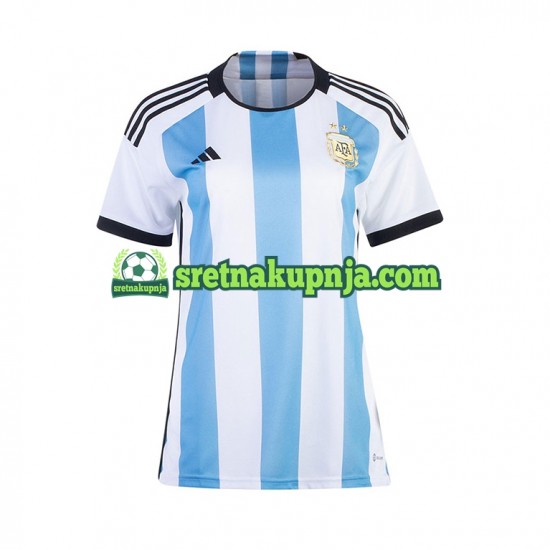 Žene Domaći Home Dresova Argentina World Cup 2022 Kratkih Rukava