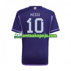 Muškarci Gostujući Away Dresova Argentina Lionel Messi 10 World Cup 2022 Kratkih Rukava