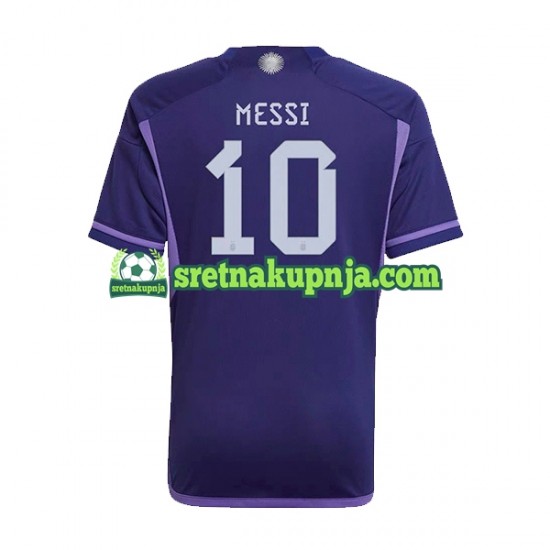 Muškarci Gostujući Away Dresova Argentina Lionel Messi 10 World Cup 2022 Kratkih Rukava