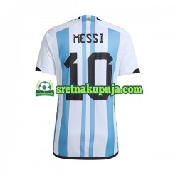 Muškarci Domaći Home Dresova Argentina Lionel Messi 10 World Cup 2022 Kratkih Rukava