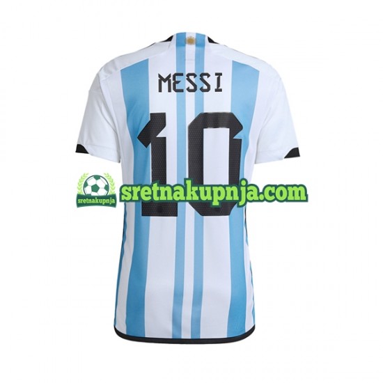 Muškarci Domaći Home Dresova Argentina Lionel Messi 10 World Cup 2022 Kratkih Rukava