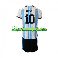 Dječja Domaći Home Dresova Argentina Messi 10 World Cup 2022 Kratkih Rukava