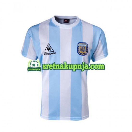 Muškarci Domaći Home Dresova Argentina Retro 1986 Kratkih Rukava
