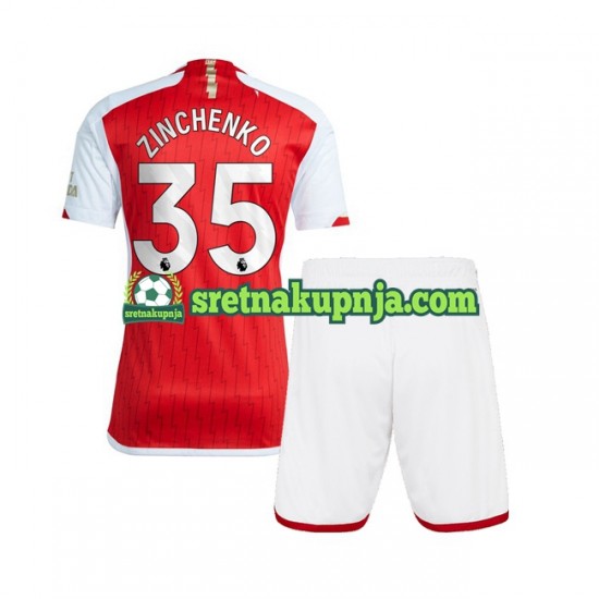 Dječja Domaći Home Dresova Arsenal Oleksandr Zinchenko 35 2023-2024 Kratkih Rukava