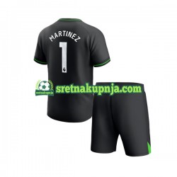 Dječja Domaći Home Golmanski Dresova Aston Villa Emiliano Martinez 1 2023-2024 Kratkih Rukava