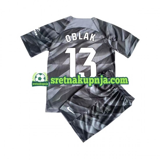 Dječja Domaći Home Golmanski Dresova Atlético Madrid Jan Oblak 13 2023-2024 Kratkih Rukava