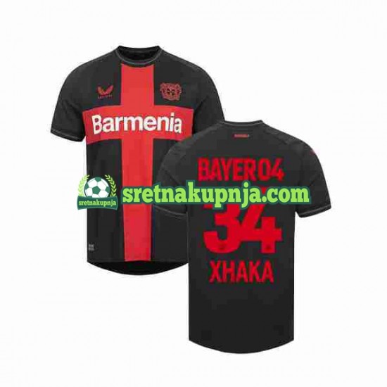 Muškarci Domaći Home Dresova Bayer 04 Leverkusen Granit Xhaka 34 2023-2024 Kratkih Rukava