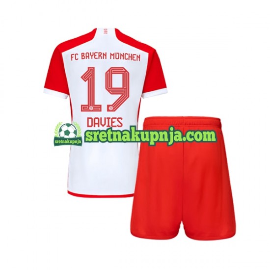 Dječja Domaći Home Dresova FC Bayern München Alphonso Davies 19 2023-2024 Kratkih Rukava