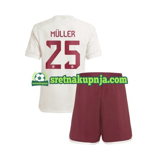 Dječja Treći Dresova FC Bayern München Thomas Muller 25 2023-2024 Kratkih Rukava