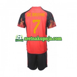 Dječja Domaći Home Dresova Belgija De Bruyne 7 World Cup 2022 Kratkih Rukava