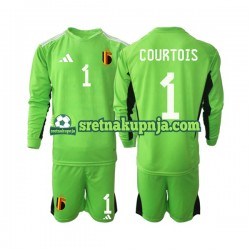 Dječja Domaći Home Golmanski Dresova Belgija Courtois 1 2022 Dugim Rukavima