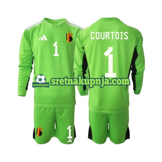 Dječja Domaći Home Golmanski Dresova Belgija Courtois 1 2022 Dugim Rukavima