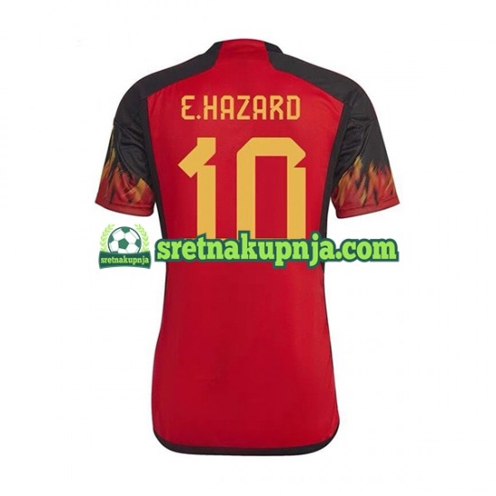 Muškarci Domaći Home Dresova Belgija Hazard 10 World Cup 2022 Kratkih Rukava