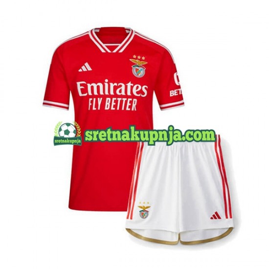 Dječja Domaći Home Dresova Benfica 2023-2024 Kratkih Rukava