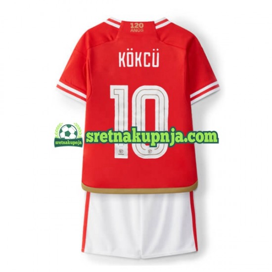 Dječja Domaći Home Dresova Benfica Orkun Kokcu 10 2023-2024 Kratkih Rukava
