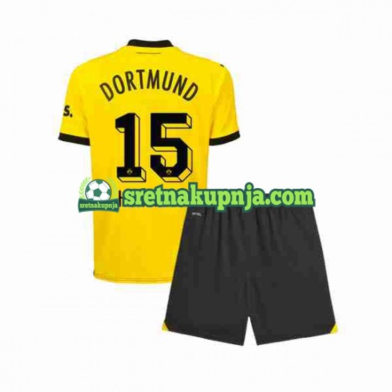 Dječja Domaći Home Dresova Borussia Dortmund Mats Hummels 15 2023-2024 Kratkih Rukava
