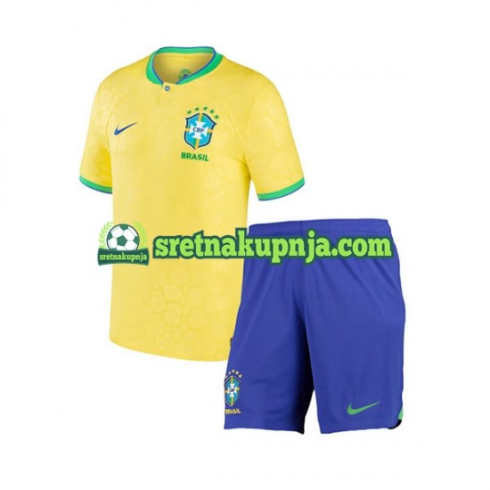 Dječja Domaći Home Dresova Brazil World Cup 2022 Kratkih Rukava