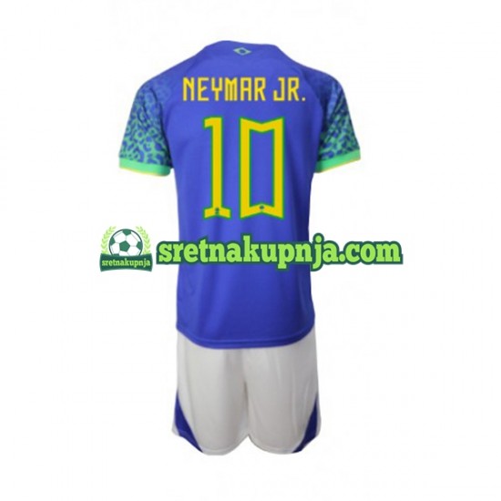 Dječja Gostujući Away Dresova Brazil Neymar JR 10 World Cup 2022 Kratkih Rukava